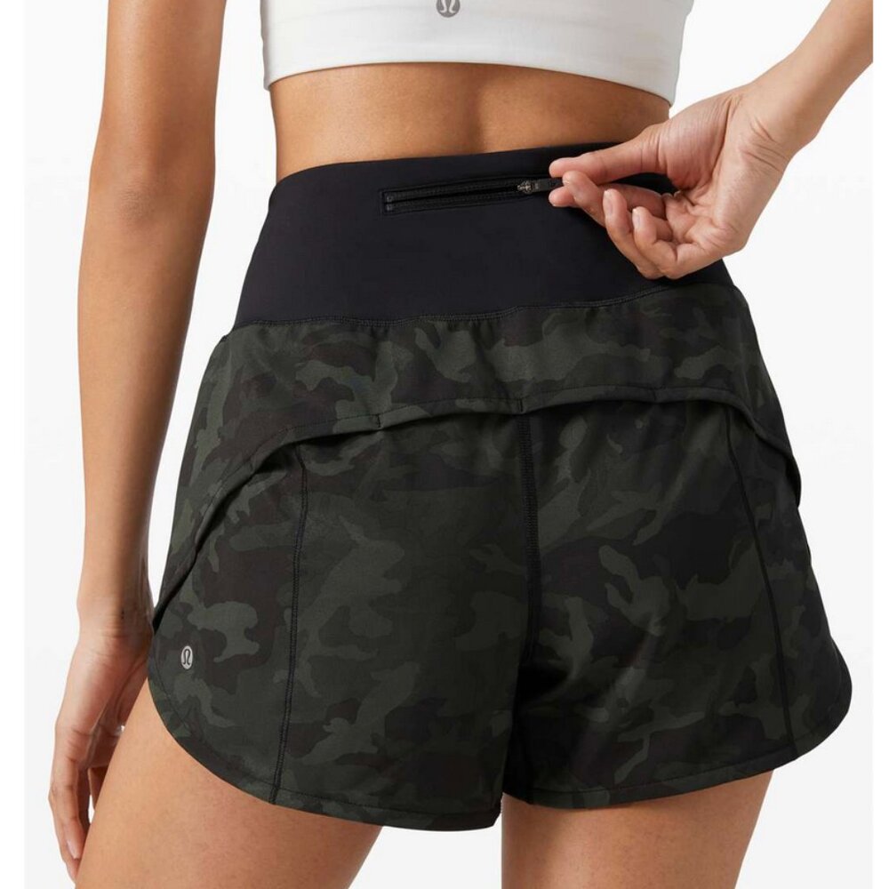 Lululemon Speed Up Short Incognito Camo Multi Gator Green 2 - Picture 4 of 10